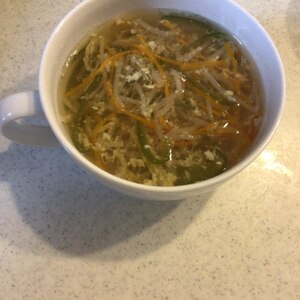 野菜と卵の中華風スープ